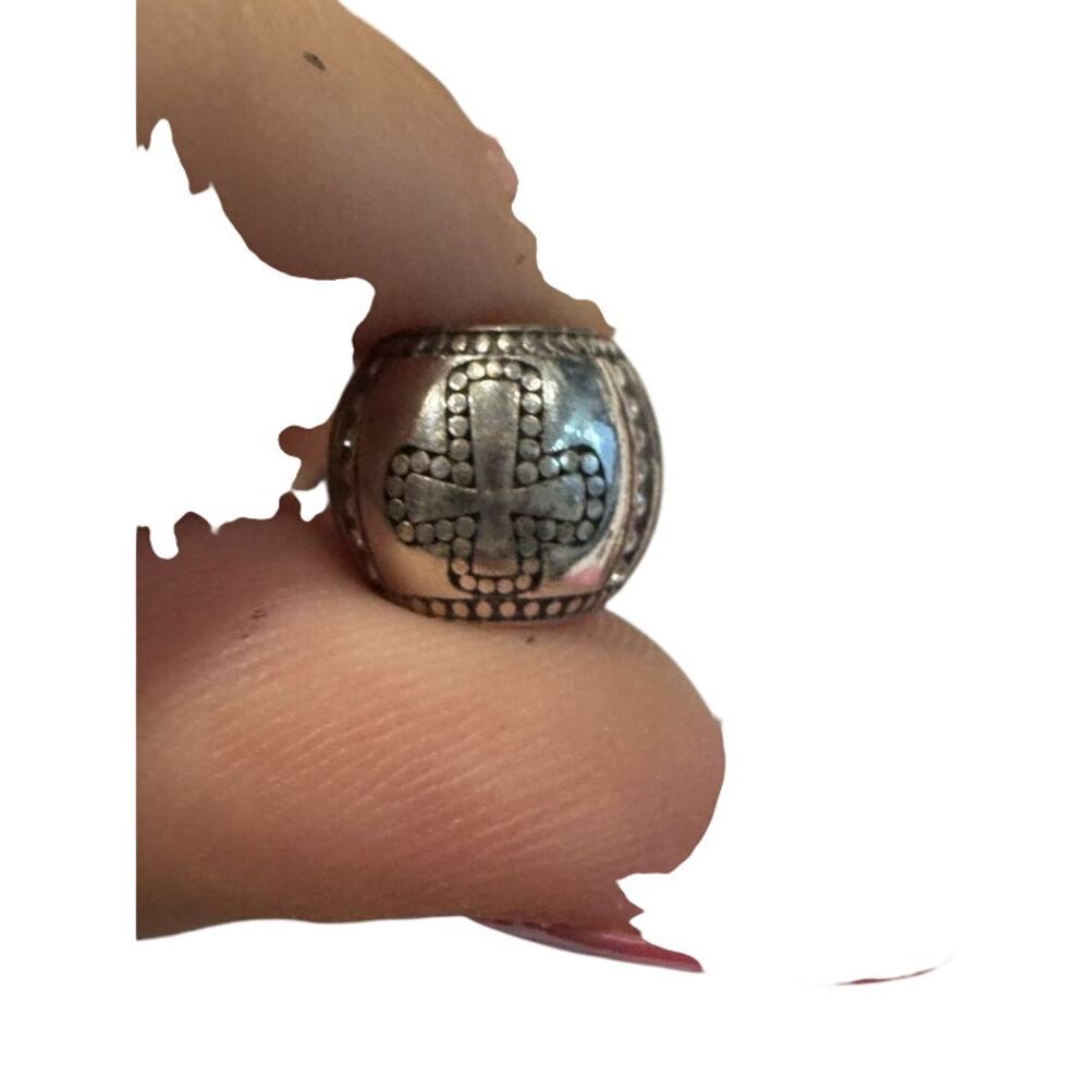 Brighton Sweet Cross Bead Silver Tone Charm Retired